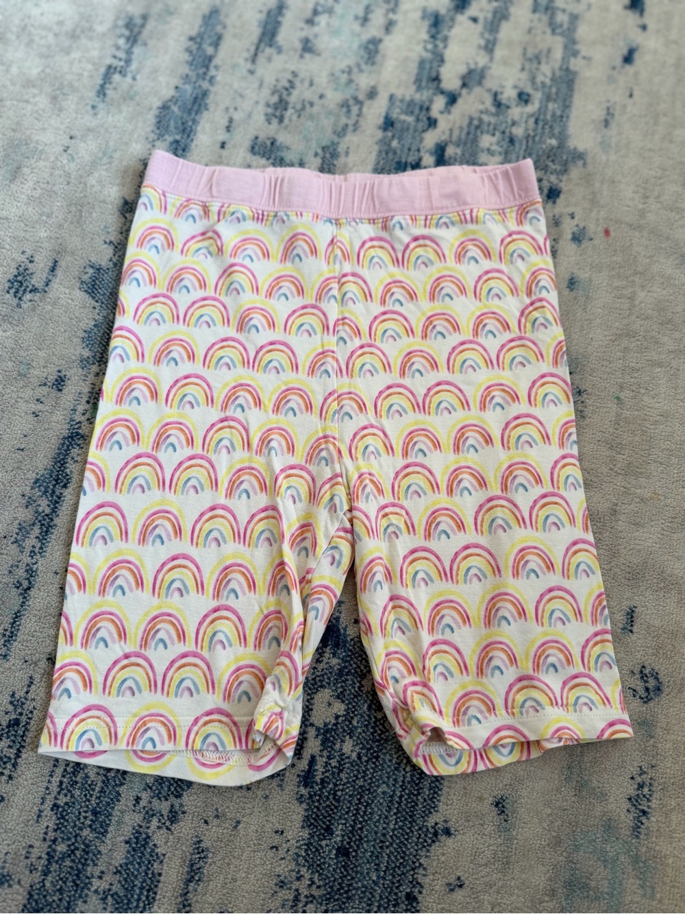 Little Sleepies Pastel Rainbows Pajama Shorts Size 7-8